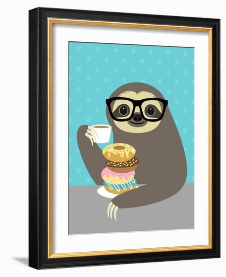 Snacking Sloth-Nancy Lee-Framed Art Print