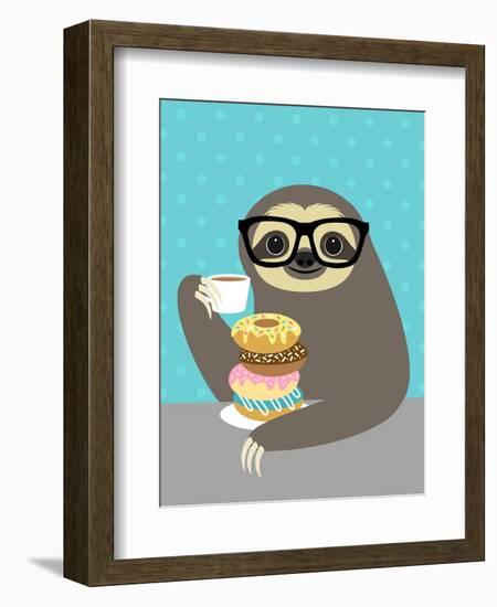 Snacking Sloth-Nancy Lee-Framed Premium Giclee Print