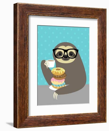 Snacking Sloth-Nancy Lee-Framed Premium Giclee Print