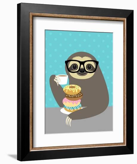 Snacking Sloth-Nancy Lee-Framed Premium Giclee Print