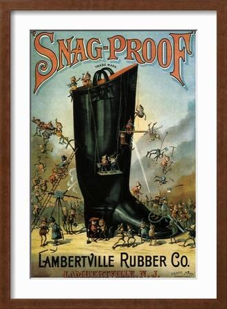 Lambertville Snap Proof Boots Calendar • Antique Advertising