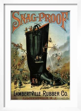 Lambertville Snap Proof Boots Calendar • Antique Advertising