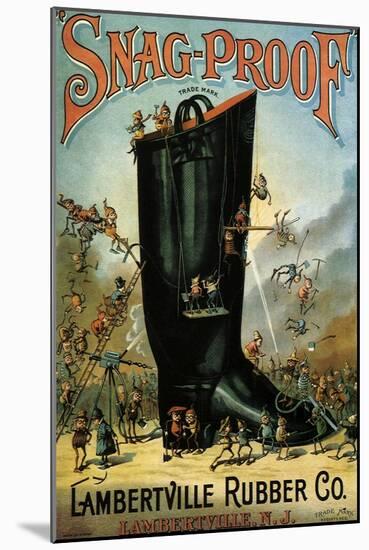 Snag-Proof Boots, Lambertville Rubber Co., c.1890-null-Mounted Giclee Print