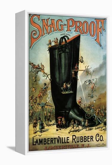 Snag-Proof Boots, Lambertville Rubber Co., c.1890-null-Framed Premier Image Canvas