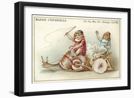 Snail Cart-null-Framed Giclee Print