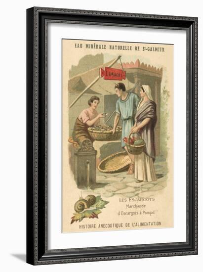 Snail Seller in Pompeii-null-Framed Giclee Print