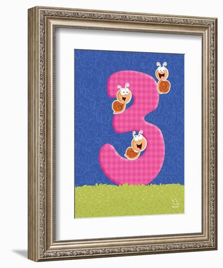 Snaily 3-Blue Fish-Framed Premium Giclee Print