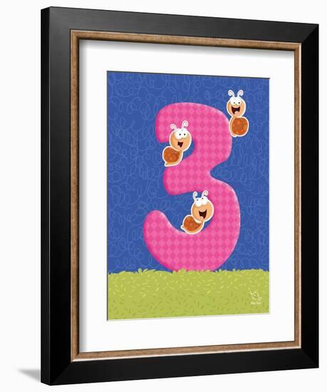 Snaily 3-Blue Fish-Framed Premium Giclee Print