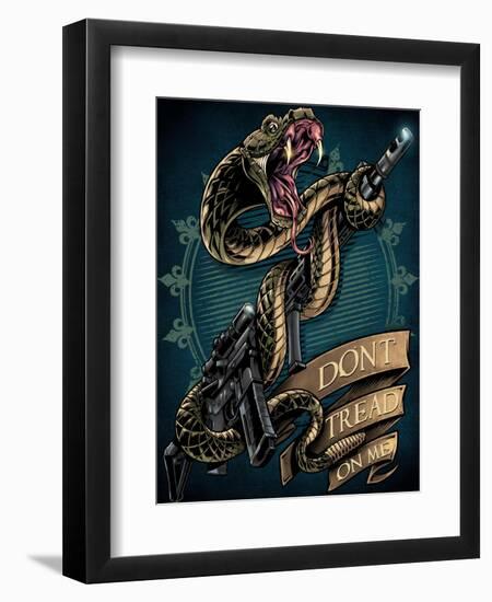 Snake and Rifle T-Shirt Template-FlyLand Designs-Framed Giclee Print