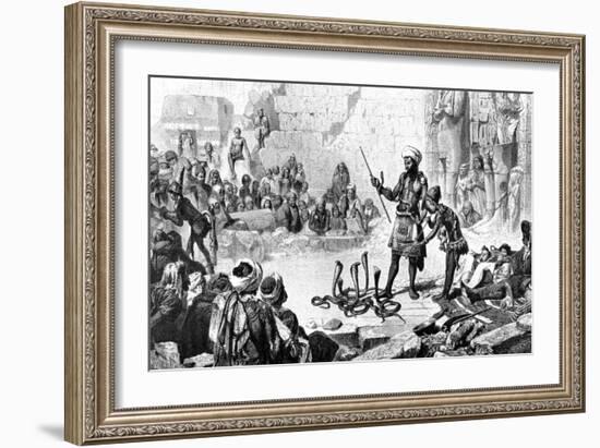 Snake Charmer in the Second Room of Medinet-Habou, 1881-Weber M-Framed Giclee Print