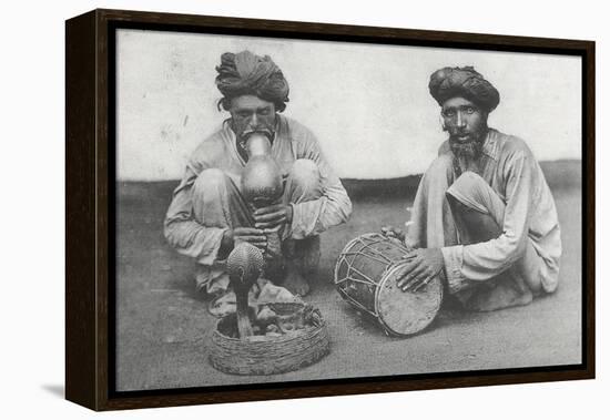 Snake Charming in Cawnpore, January 1912-English Photographer-Framed Premier Image Canvas