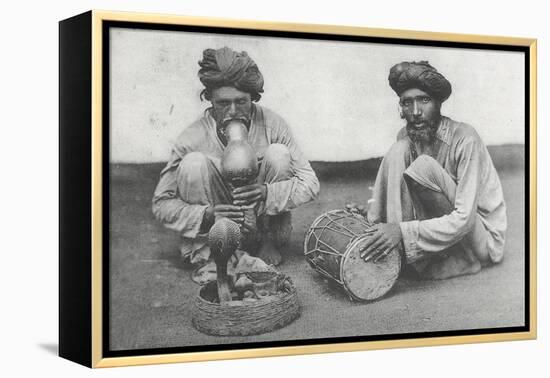 Snake Charming in Cawnpore, January 1912-English Photographer-Framed Premier Image Canvas