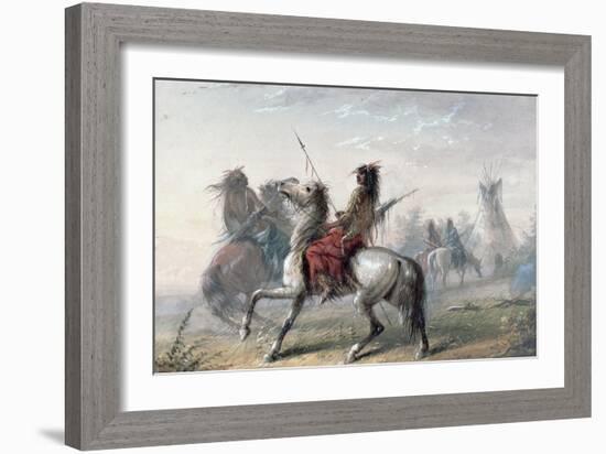 Snake Indians, 1837-Alfred Jacob Miller-Framed Giclee Print