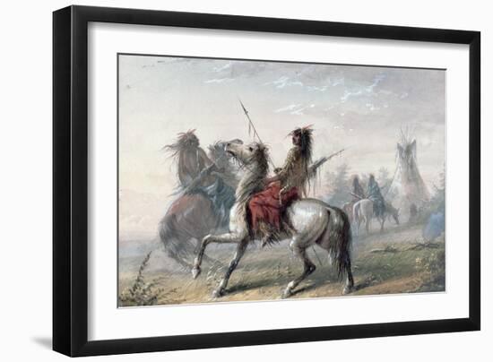 Snake Indians, 1837-Alfred Jacob Miller-Framed Giclee Print