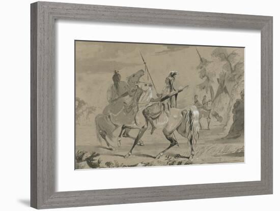 Snake Indians in Full Costume-Alfred Jacob Miller-Framed Premium Giclee Print