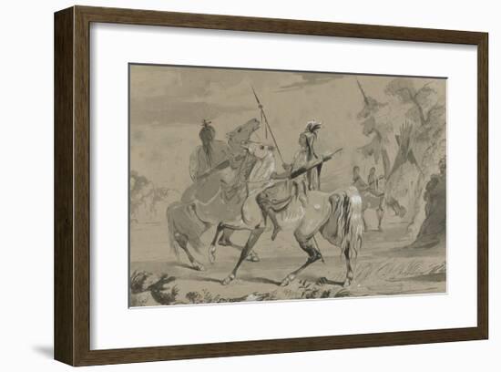 Snake Indians in Full Costume-Alfred Jacob Miller-Framed Premium Giclee Print