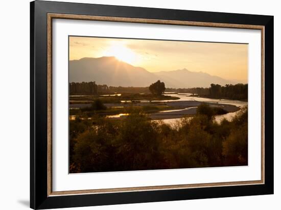 Snake River in Swan Valley, Idaho, USA-Larry Ditto-Framed Photographic Print