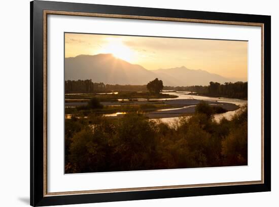 Snake River in Swan Valley, Idaho, USA-Larry Ditto-Framed Photographic Print
