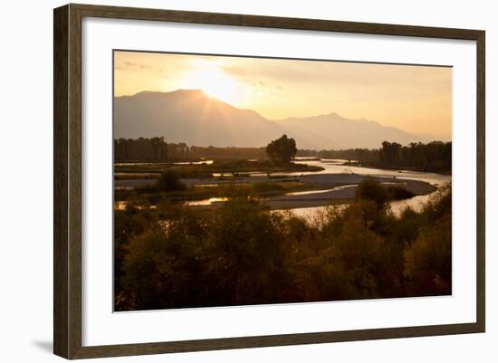 Snake River in Swan Valley, Idaho, USA-Larry Ditto-Framed Photographic Print