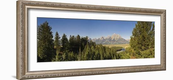 Snake River Overlook and Teton Mountain Range, Grand Teton National Park, Wyoming, USA-Michele Falzone-Framed Photographic Print