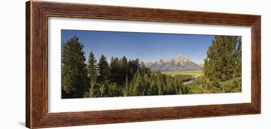 Snake River Overlook and Teton Mountain Range, Grand Teton National Park, Wyoming, USA-Michele Falzone-Framed Photographic Print