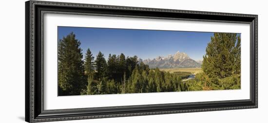 Snake River Overlook and Teton Mountain Range, Grand Teton National Park, Wyoming, USA-Michele Falzone-Framed Photographic Print