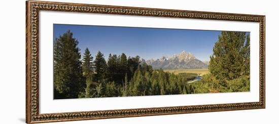 Snake River Overlook and Teton Mountain Range, Grand Teton National Park, Wyoming, USA-Michele Falzone-Framed Photographic Print