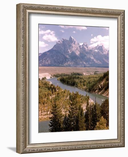 Snake River with Tetons in Background-Alfred Eisenstaedt-Framed Photographic Print