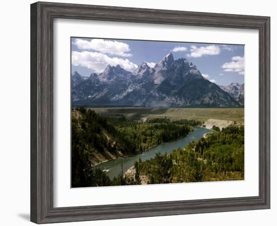 Snake River with the Grand Tetons in the Background, Jackson Hole, Wyoming-Alfred Eisenstaedt-Framed Photographic Print