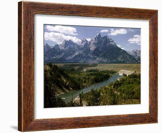 Snake River with the Grand Tetons in the Background, Jackson Hole, Wyoming-Alfred Eisenstaedt-Framed Photographic Print