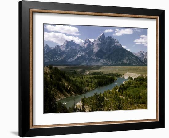 Snake River with the Grand Tetons in the Background, Jackson Hole, Wyoming-Alfred Eisenstaedt-Framed Photographic Print