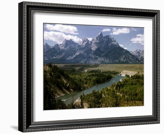 Snake River with the Grand Tetons in the Background, Jackson Hole, Wyoming-Alfred Eisenstaedt-Framed Photographic Print