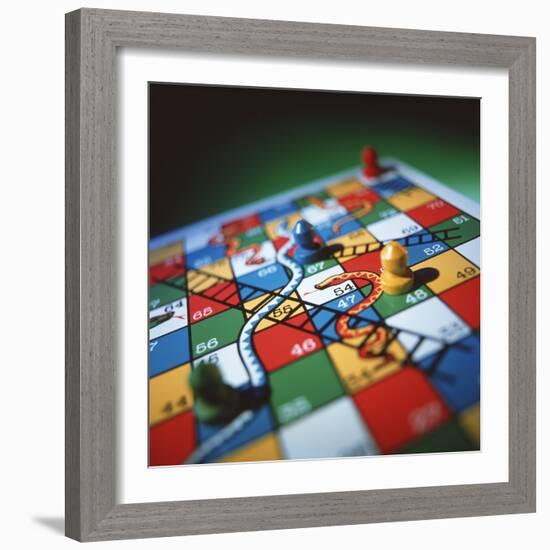 Snakes And Ladders-Tek Image-Framed Premium Photographic Print