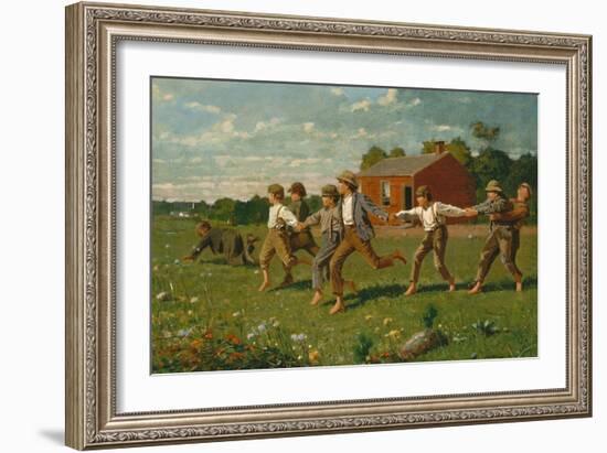 Snap the Whip, 1872-Winslow Homer-Framed Giclee Print