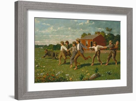 Snap the Whip, 1872-Winslow Homer-Framed Giclee Print