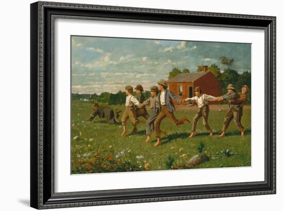 Snap the Whip, 1872-Winslow Homer-Framed Giclee Print