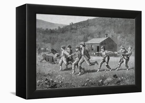 Snap-The-Whip, from the Harper's Weekly, September 20, 1873, (Wood Engraving on Newsprint)-Winslow Homer-Framed Premier Image Canvas