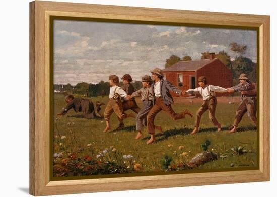 Snap the Whip-Winslow Homer-Framed Premier Image Canvas