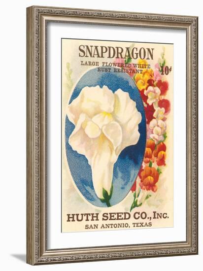 Snapdragon Seed Packet-null-Framed Art Print