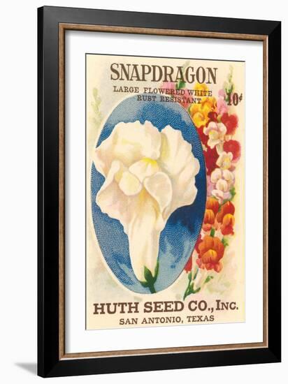 Snapdragon Seed Packet-null-Framed Art Print