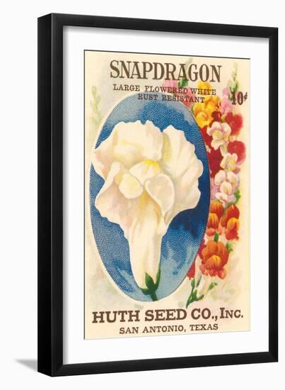 Snapdragon Seed Packet-null-Framed Art Print