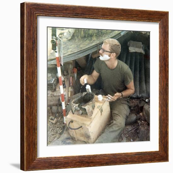 Snapshot of Us Soldier in Vietnam, Ca. 1970-null-Framed Photographic Print