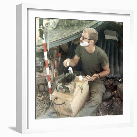 Snapshot of Us Soldier in Vietnam, Ca. 1970-null-Framed Photographic Print