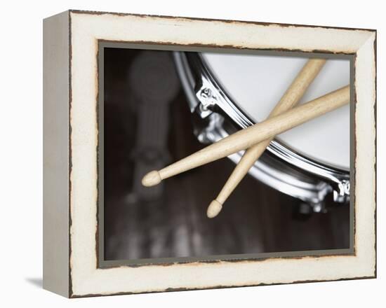 Snare Drum and Drumsticks-Roy McMahon-Framed Premier Image Canvas