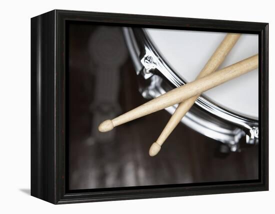 Snare Drum and Drumsticks-Roy McMahon-Framed Premier Image Canvas