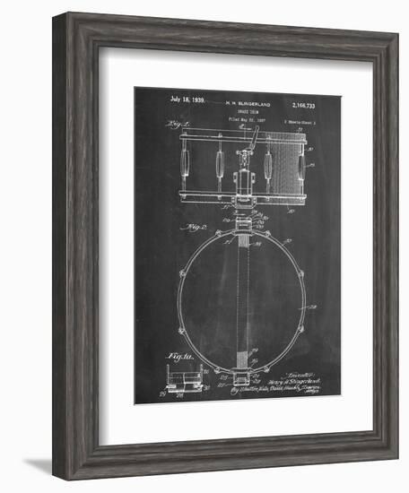 Snare Drum Instrument Patent-null-Framed Art Print