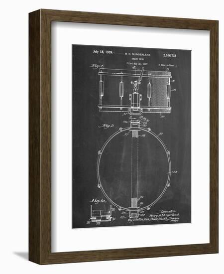 Snare Drum Instrument Patent-null-Framed Art Print