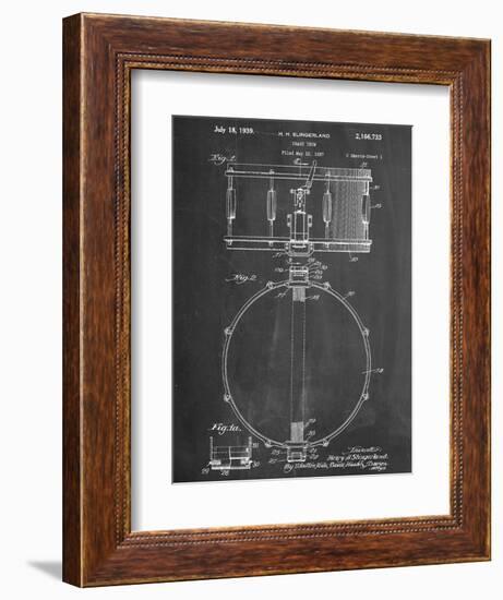 Snare Drum Instrument Patent-null-Framed Art Print