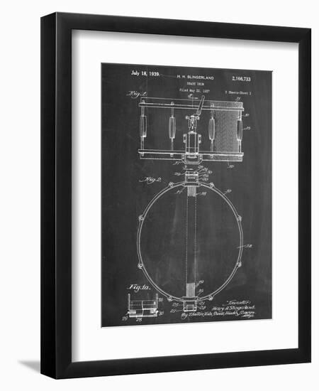 Snare Drum Instrument Patent-null-Framed Art Print