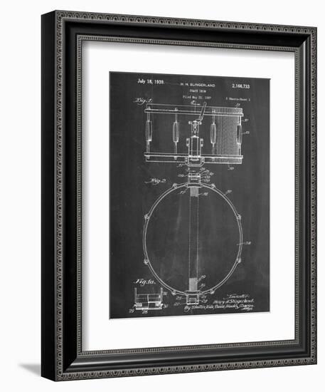 Snare Drum Instrument Patent-null-Framed Art Print